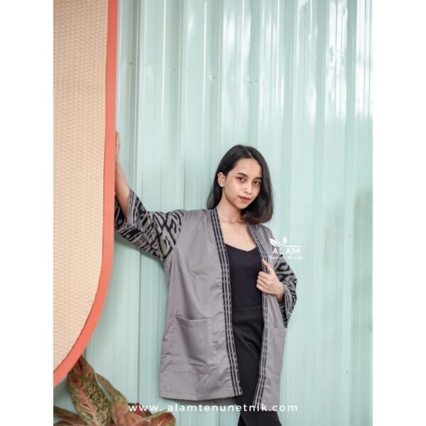 Kimono Grey Solid - Image 2